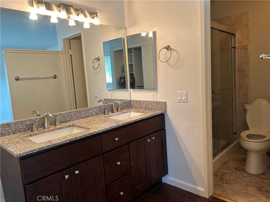 Bathroom, Dual Sink Vanities, Glass Shower, Interior