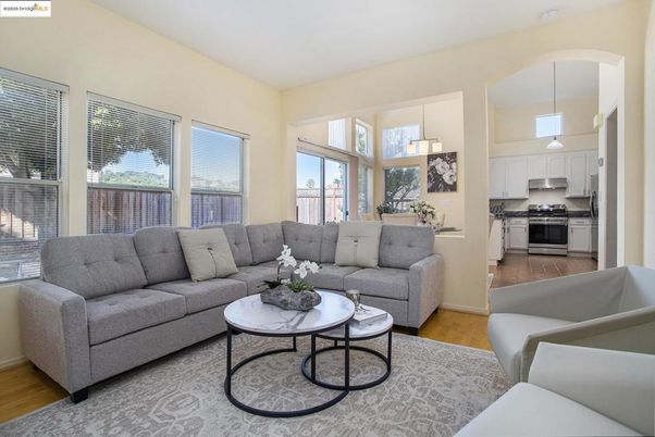 Interior, Kitchen, Living room, Pendant Lights, Stainless Steel Appliances, Wood Texture Flooring