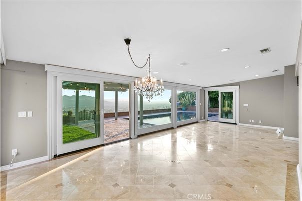 Chandelier, Empty room, Interior, Recessed Lighting