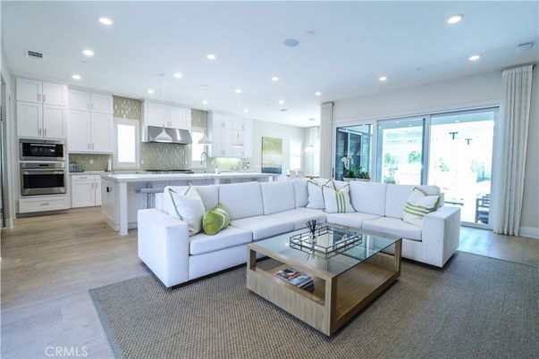 Interior, Kitchen, Living room, Pendant Lights, Recessed Lighting, Stainless Steel Appliances, Wood Texture Flooring