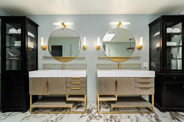 Bathroom, Dual Sink Vanities, Interior, Marble