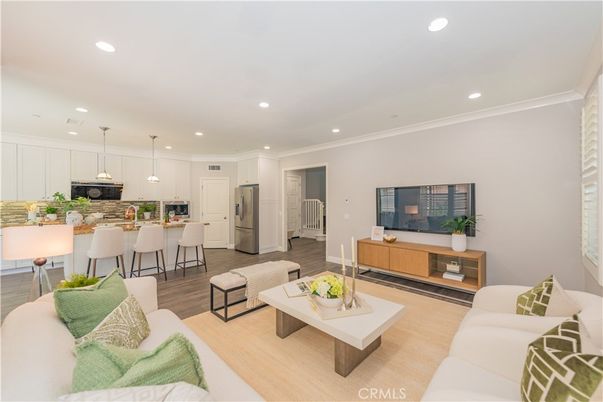 Dining room, Interior, Kitchen, Living room, Pendant Lights, Recessed Lighting, Wood Texture Flooring