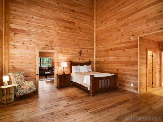 Bedroom, Interior, Wooden Ceilings, Wood Texture Flooring, Wooden Walls