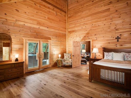 Bedroom, Interior, Wooden Ceilings, Wood Texture Flooring, Wooden Walls