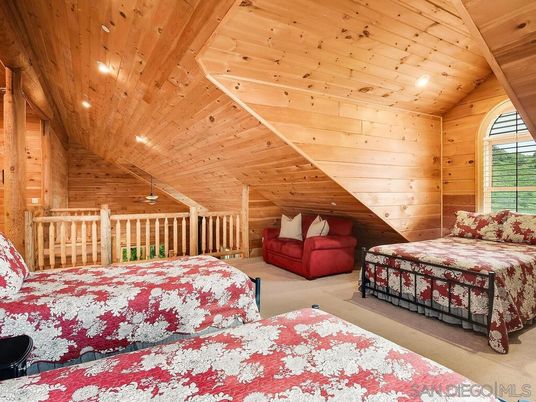 Bedroom, Interior, Recessed Lighting, Wooden Ceilings, Wooden Walls