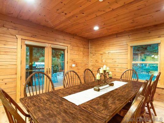 Dining room, Interior, Recessed Lighting, Wooden Ceilings, Wooden Walls