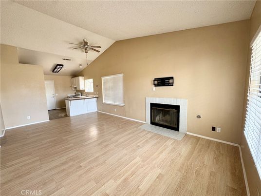Empty room, Fireplace, Interior, Wood Texture Flooring
