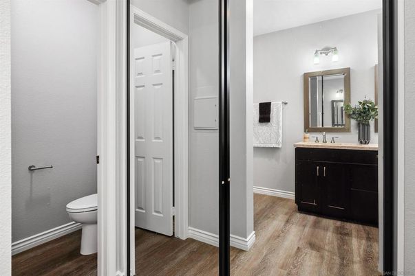 Bathroom, Interior, Wood Texture Flooring
