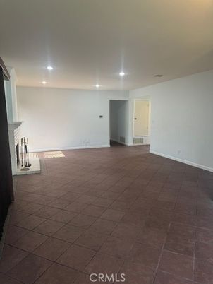 Empty room, Fireplace, Interior, Recessed Lighting