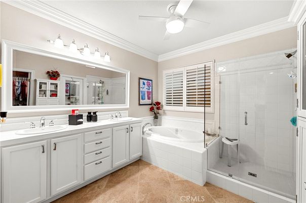 Bathroom, Dual Sink Vanities, Glass Shower, Interior