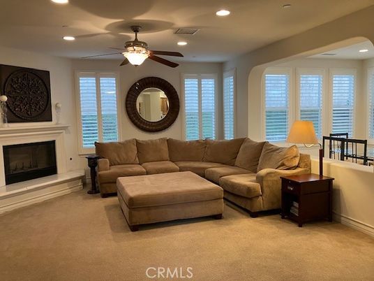 Fireplace, Interior, Living room, Recessed Lighting, Water