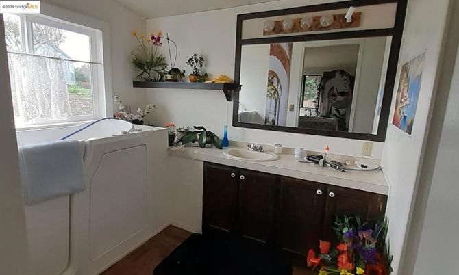 Bathroom, Dual Sink Vanities, Interior, Wood Texture Flooring