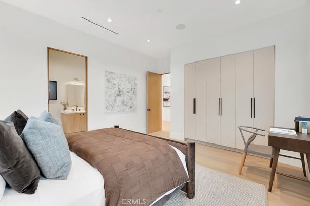 Bedroom, Home Office, Interior, Recessed Lighting, Wood Texture Flooring