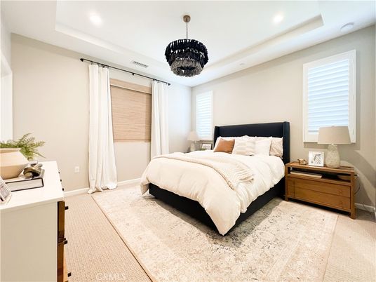 Bedroom, Interior, Pendant Lights, Recessed Lighting