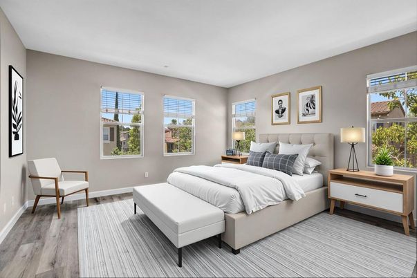 Bedroom, Interior, Wood Texture Flooring