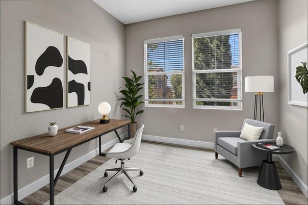 Home Office, Interior, Wood Texture Flooring