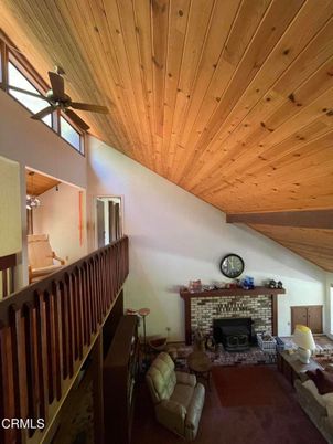 Fireplace, Interior, Stone Walls, Wooden Ceilings