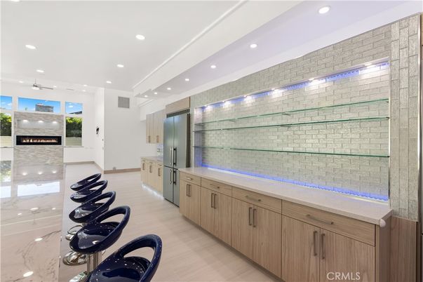 Interior, Kitchen, Recessed Lighting, Stone Walls