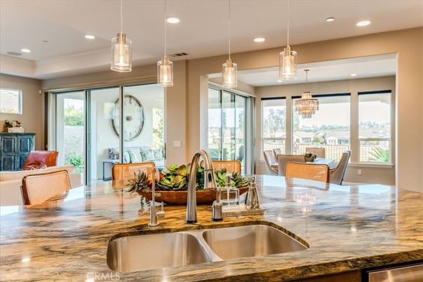 Dining room, Interior, Kitchen, Pendant Lights, Recessed Lighting