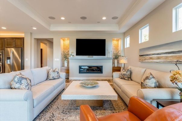 Fireplace, Interior, Living room, Recessed Lighting