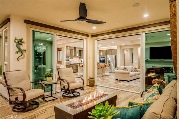 Interior, Kitchen, Living room, Recessed Lighting, Stainless Steel Appliances, Wood Texture Flooring