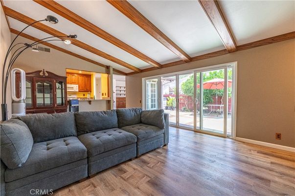 Interior, Kitchen, Living room, Wooden Beams, Wood Texture Flooring