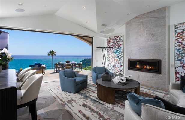 Fireplace, Interior, Living room, Recessed Lighting, Water