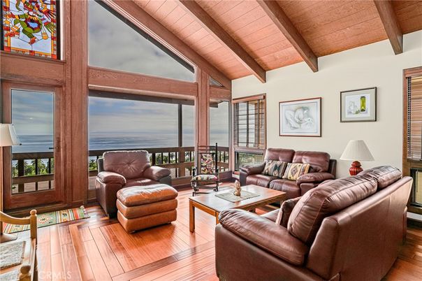 Interior, Living room, Water, Wooden Beams, Wooden Ceilings, Wood Texture Flooring