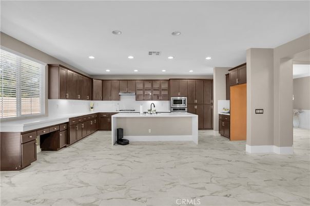 Interior, Kitchen, Marble, Recessed Lighting, Stainless Steel Appliances