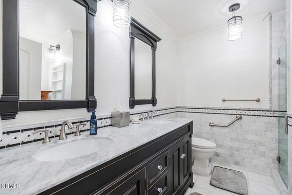 Bathroom, Dual Sink Vanities, Glass Shower, Interior