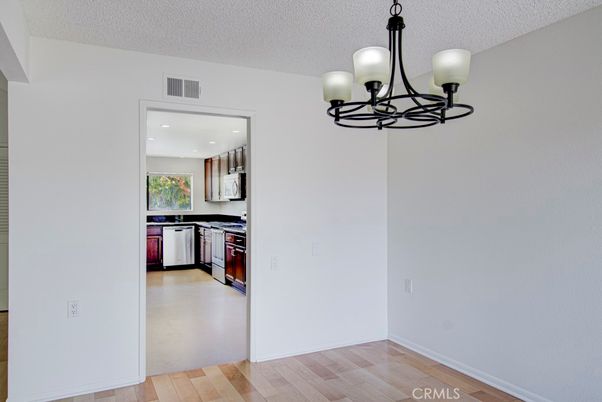 Chandelier, Interior, Kitchen, Recessed Lighting, Wood Texture Flooring