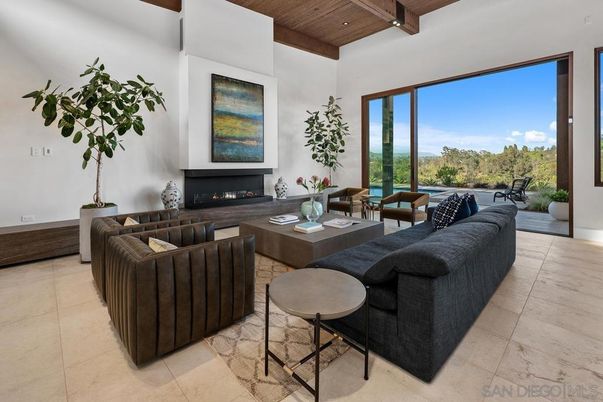 Fireplace, Interior, Living room, Recessed Lighting, Wooden Beams, Wooden Ceilings