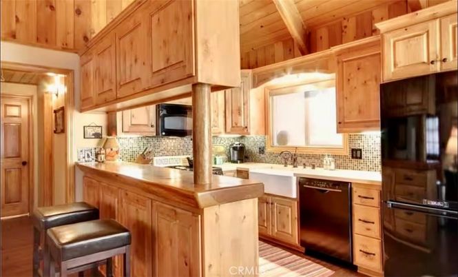 Interior, Kitchen, Wooden Ceilings, Wood Texture Flooring