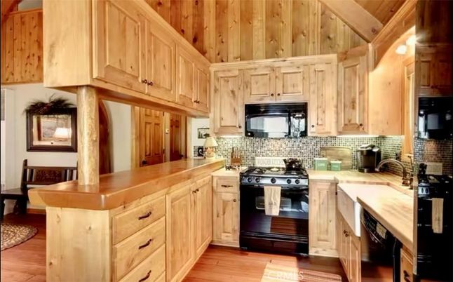Interior, Kitchen, Wooden Ceilings, Wood Texture Flooring