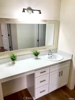 Bathroom, Dual Sink Vanities, Interior, Wood Texture Flooring
