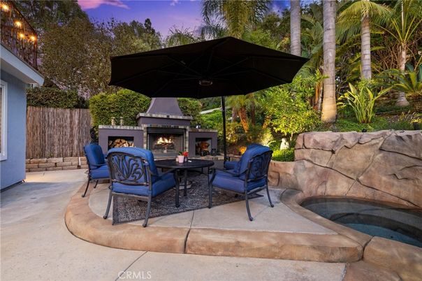 Exterior, Fireplace, Pool
