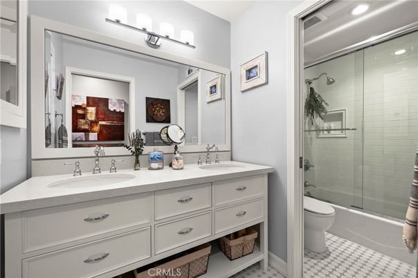 Bathroom, Dual Sink Vanities, Glass Shower, Interior