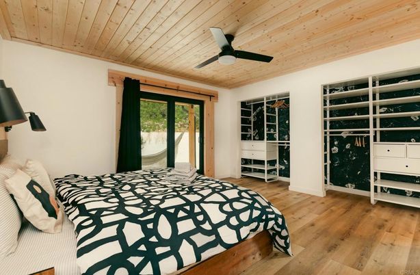 Bedroom, Interior, Wooden Ceilings, Wood Texture Flooring