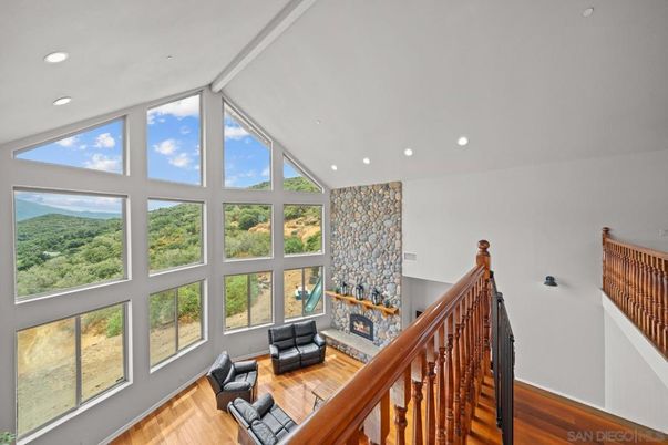 Fireplace, Interior, Recessed Lighting, Wood Texture Flooring