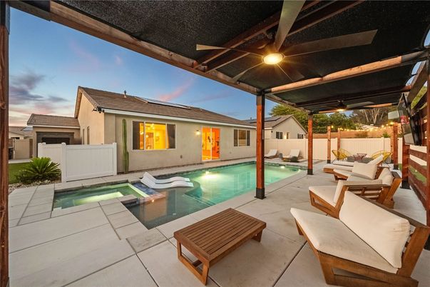 Exterior, Pool, Solar Panels