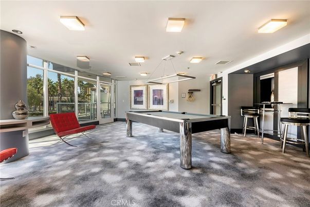Billiard Table, Game Room, Interior, Pendant Lights, Recessed Lighting