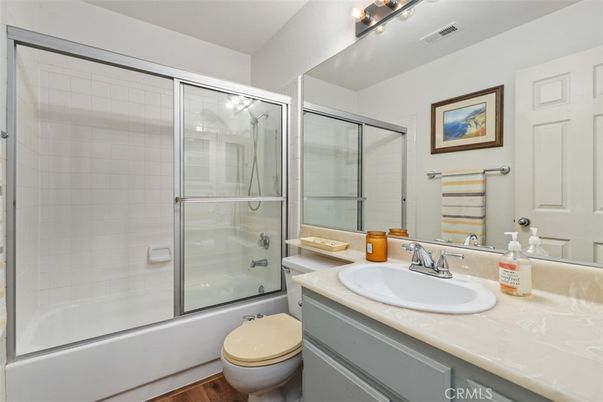 Bathroom, Glass Shower, Interior, Wood Texture Flooring