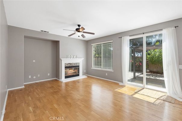 Empty room, Fireplace, Interior, Wood Texture Flooring