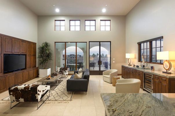 Interior, Living room, Recessed Lighting