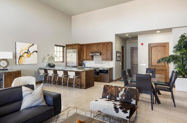 Dining room, Interior, Kitchen, Living room, Recessed Lighting