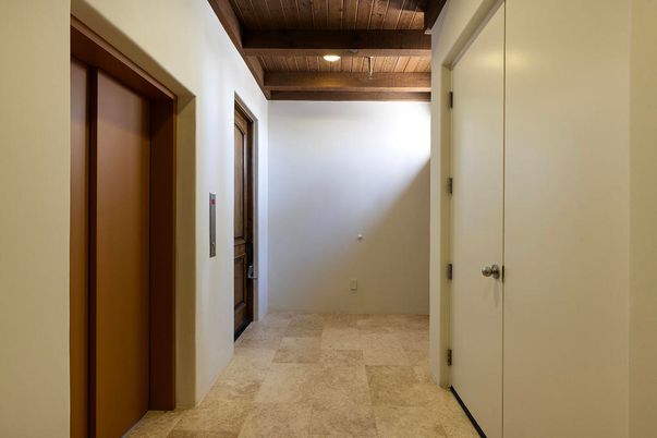 Elevator, Interior, Recessed Lighting, Wooden Ceilings