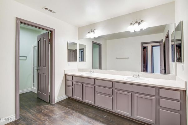 Bathroom, Dual Sink Vanities, Interior, Wood Texture Flooring