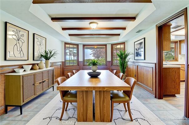 Dining room, Interior, Wooden Beams