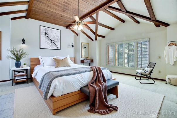 Bedroom, Interior, Wooden Beams, Wooden Ceilings