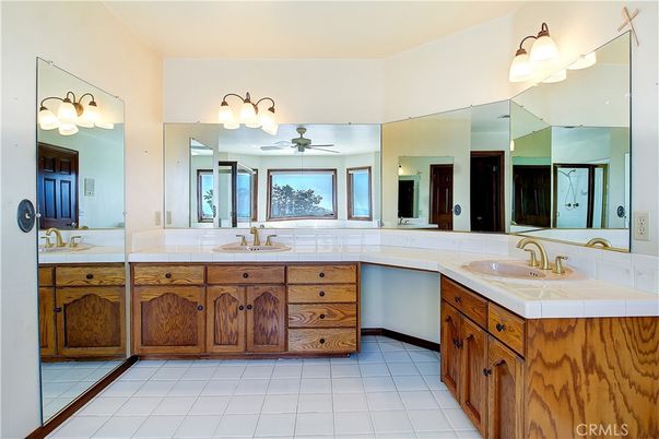 Bathroom, Dual Sink Vanities, Interior, Tile Countertops